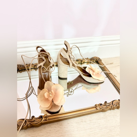 Aquazzura Shoes - Aquazzura heels sandals pump shoes butterfly rose flowers orchid size 36 6 Y2K